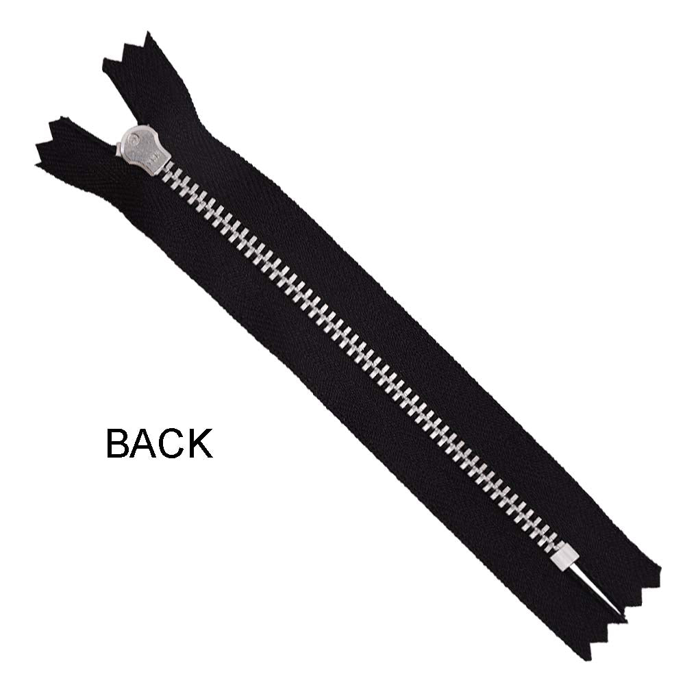 YKK- #3 Shiny Silver Ball Runner Closed-End YKK Zipper