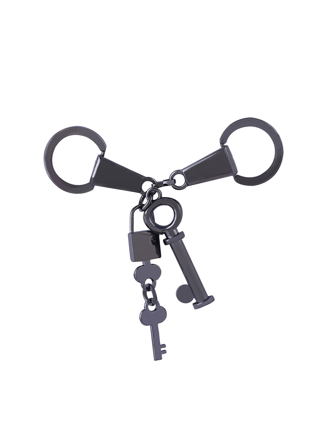 Shiny Black Nickel Lock & Key Design Fashion Hardware