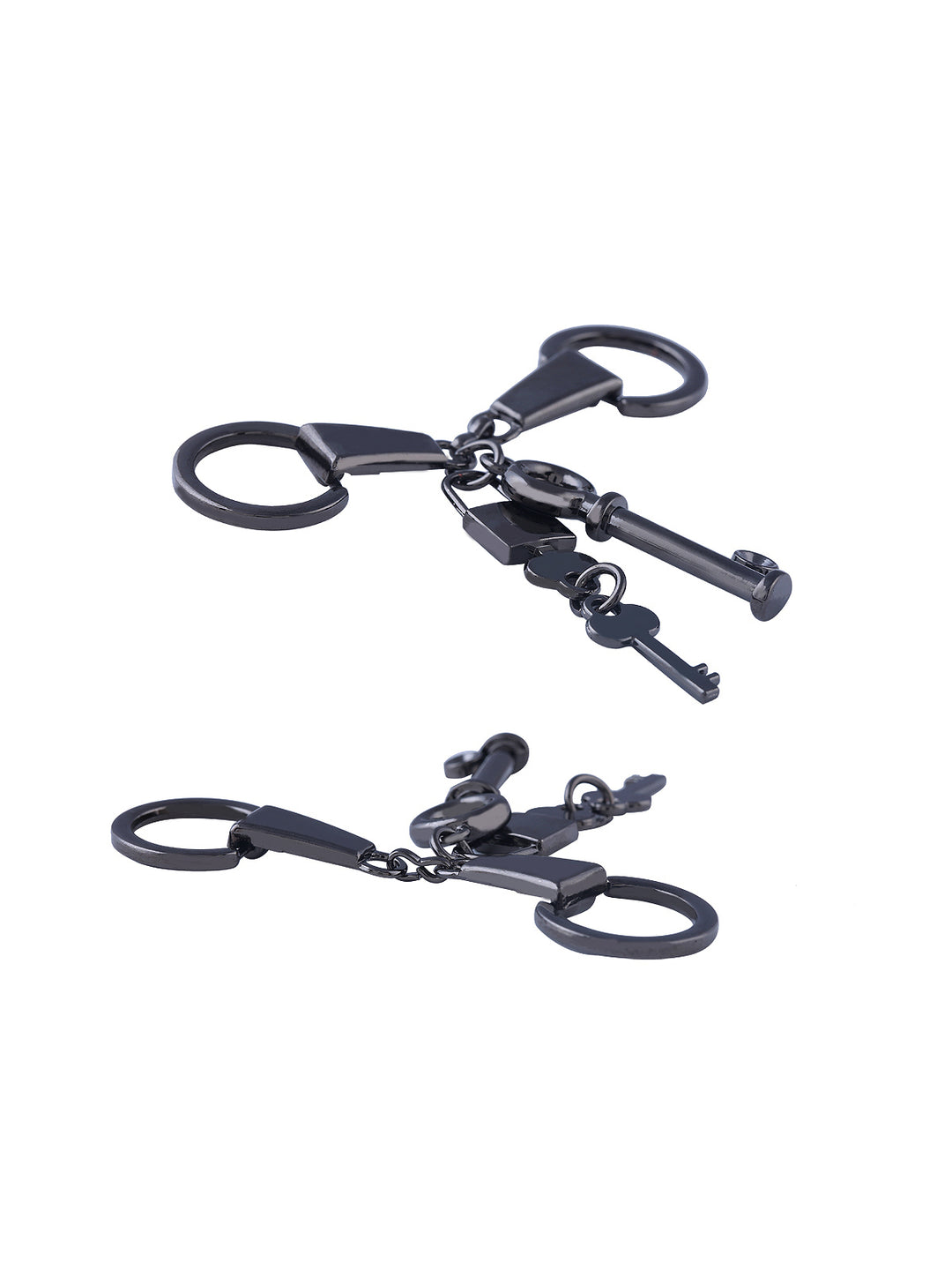 Shiny Black Nickel Lock & Key Design Fashion Hardware
