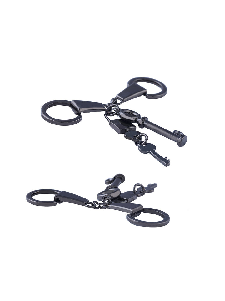 Shiny Black Nickel Lock & Key Design Fashion Hardware