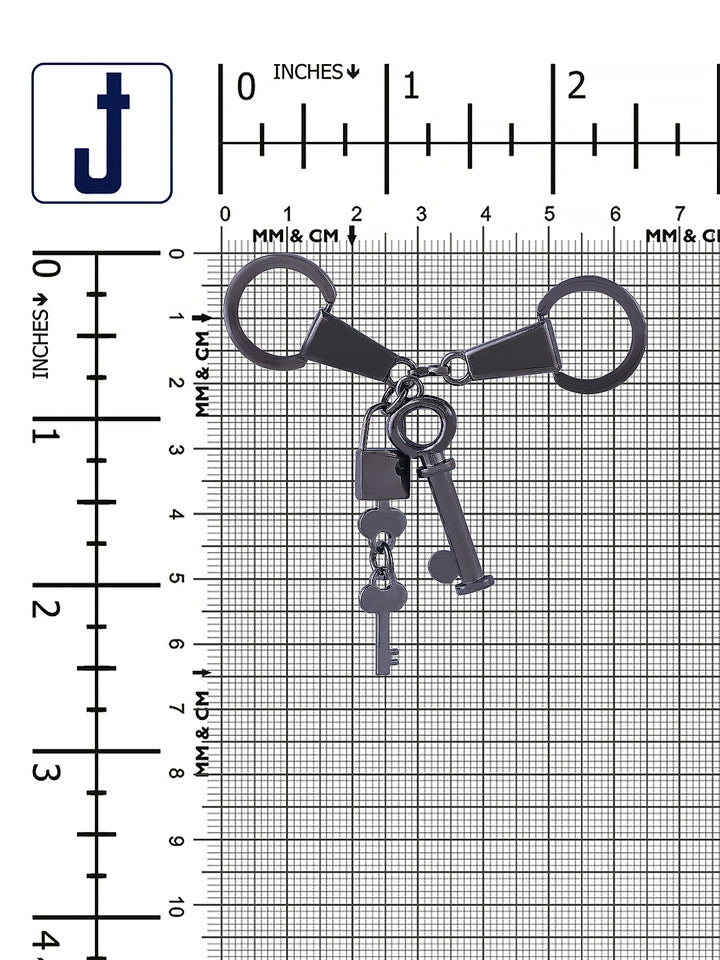 Shiny Black Nickel Lock & Key Design Fashion Hardware