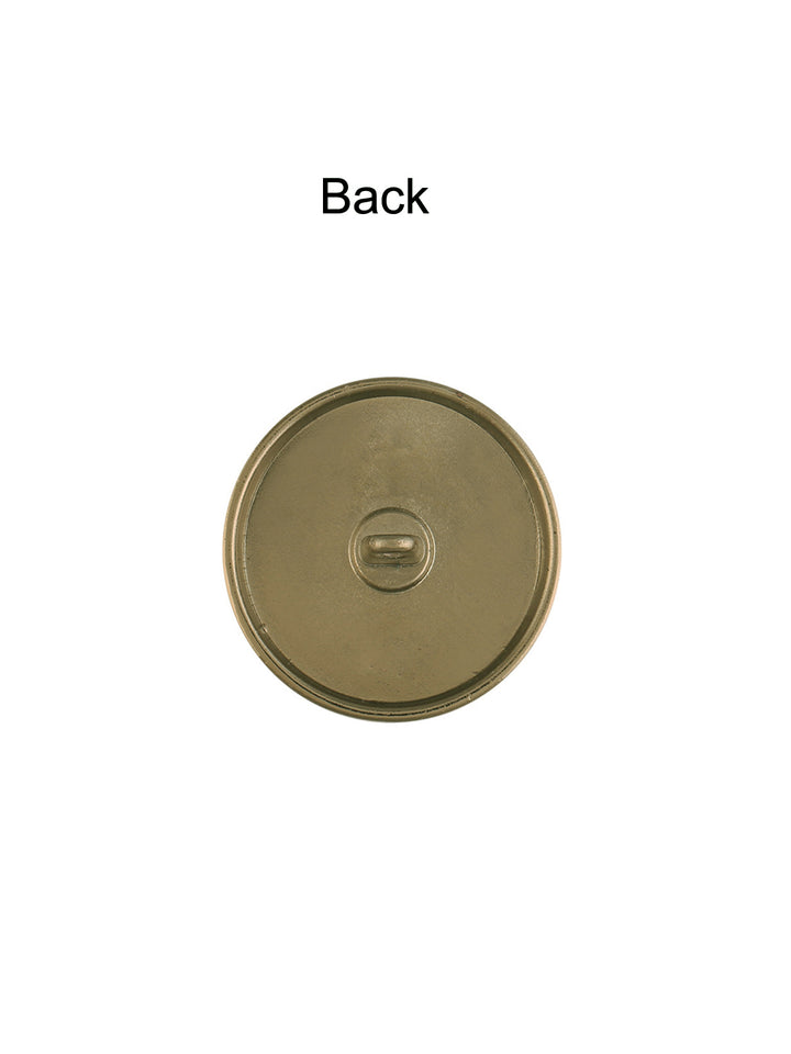 Round Shape Shiny Tea Gold Classic Brush Finish Metal Buttons