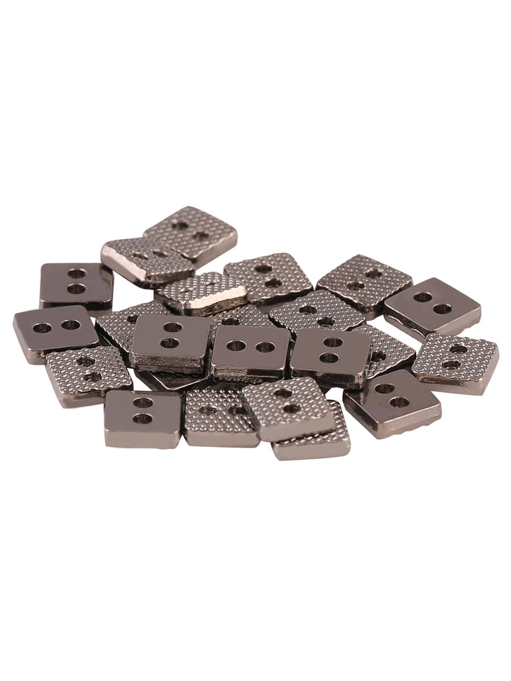 Small Size Square Shape Textured Surface 2-Hole Shirt Button