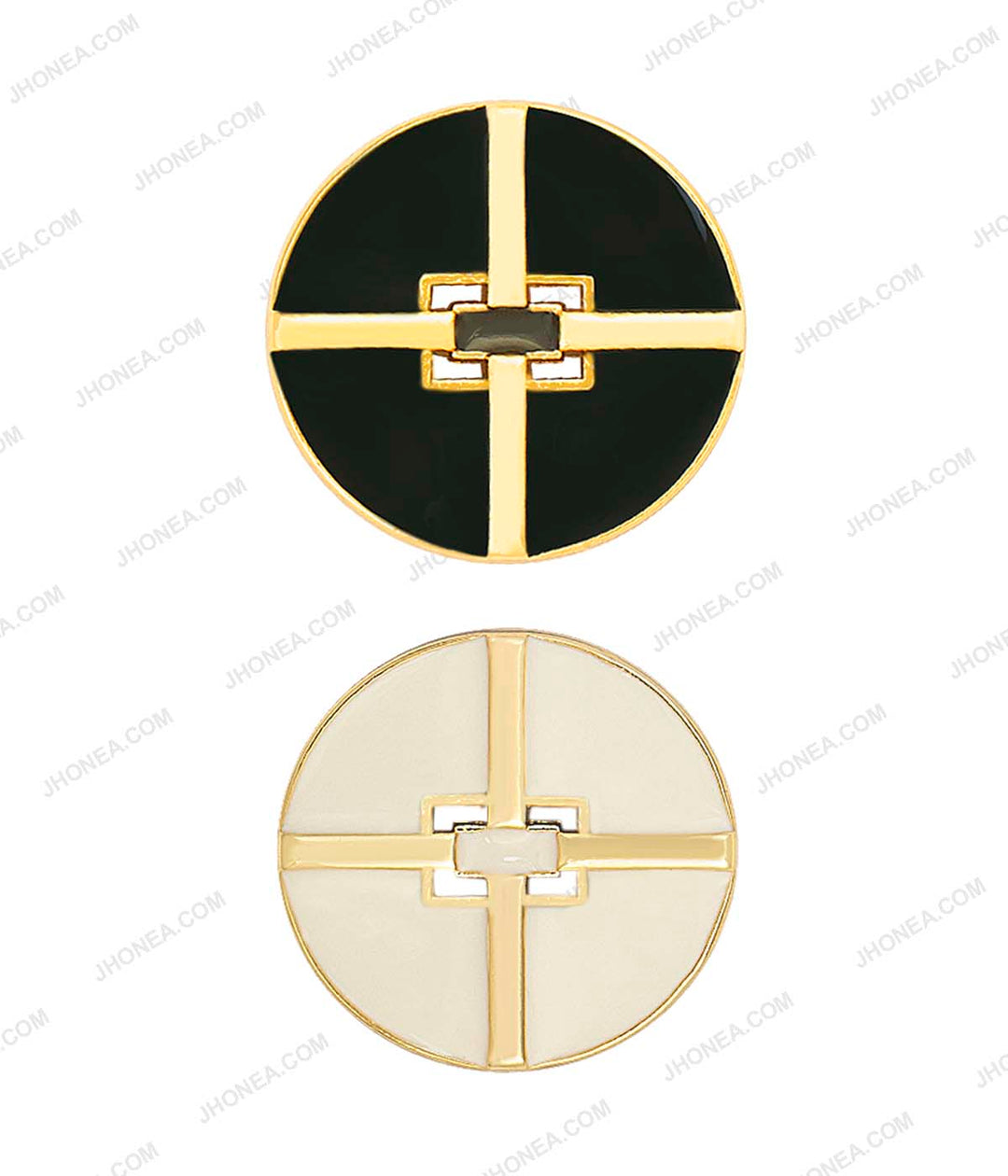 Premium Black & White Western Style Metal Buttons for Women