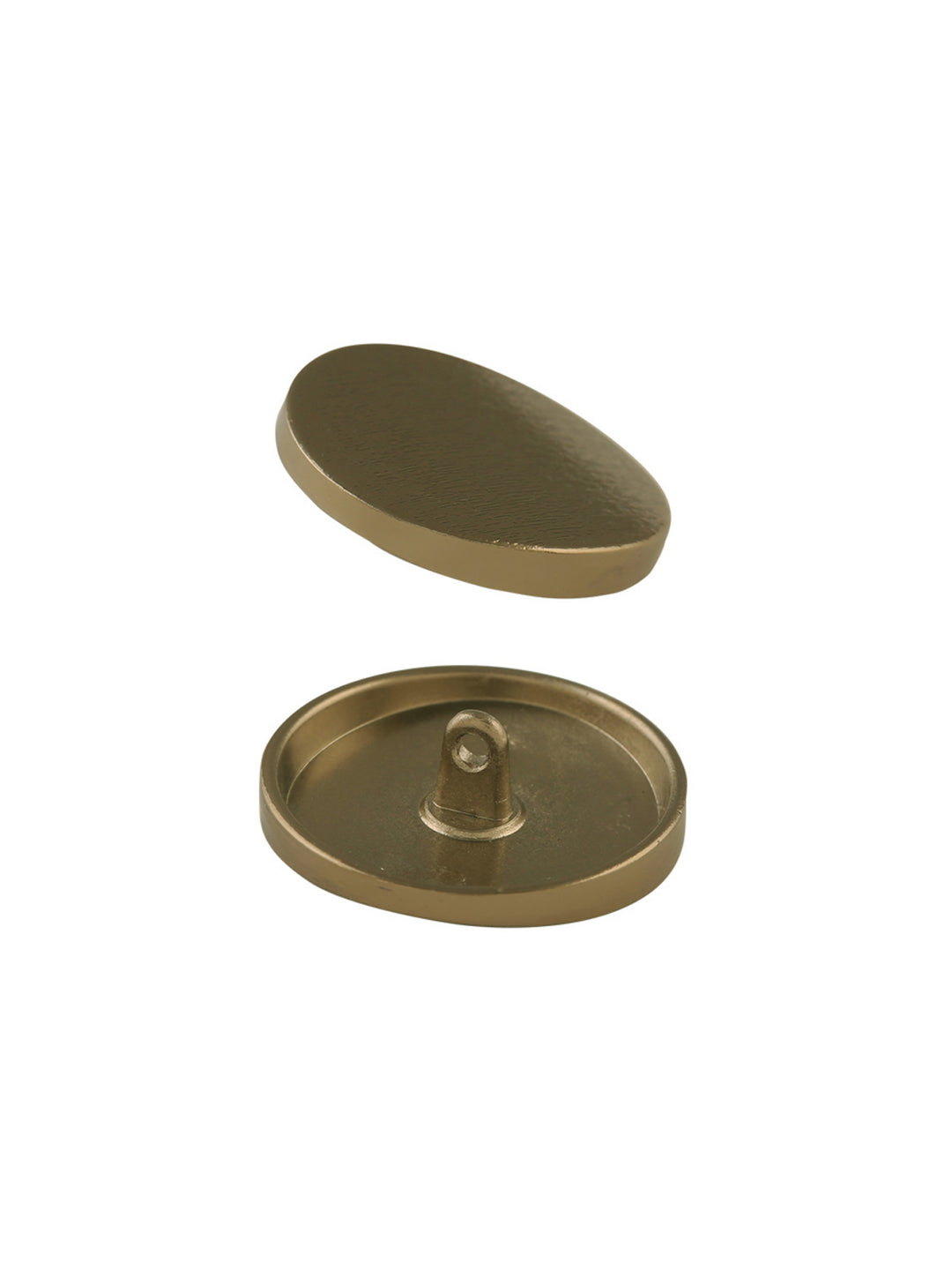 Round Shape Shiny Tea Gold Classic Brush Finish Metal Buttons