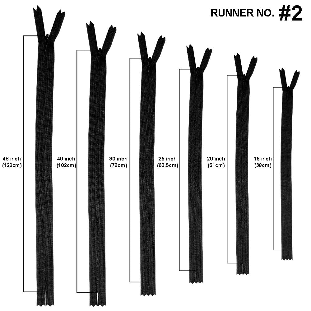 YKK- #2 Tailor's Choice Invisible Concealed Closed-End Black YKK Zipper