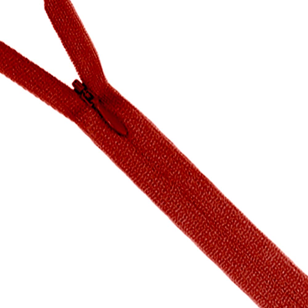 YKK- #2 Tailor's Choice Invisible Concealed Closed-End YKK Zipper in Red Colour