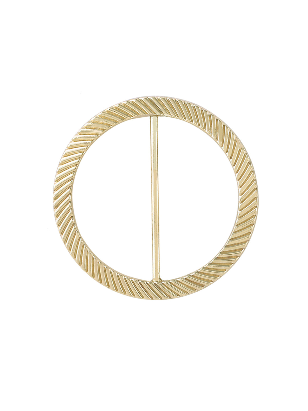 Simple Design Classic Shiny Gold Round Ring Sliding Belt Buckle