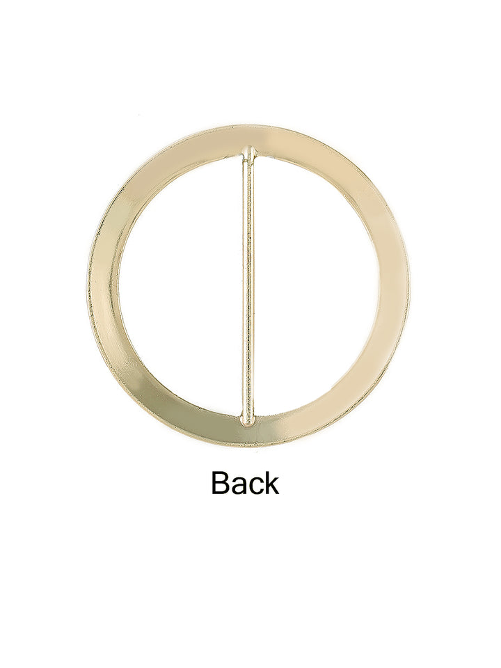 Simple Design Classic Shiny Round Ring Belt Buckle