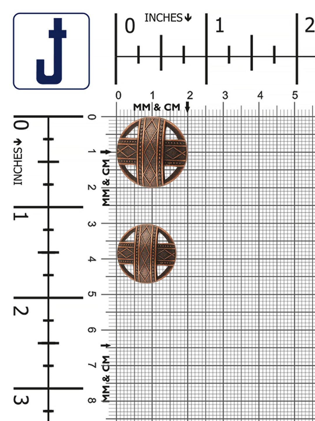 Historic Design Antique Copper Bandhgala Buttons