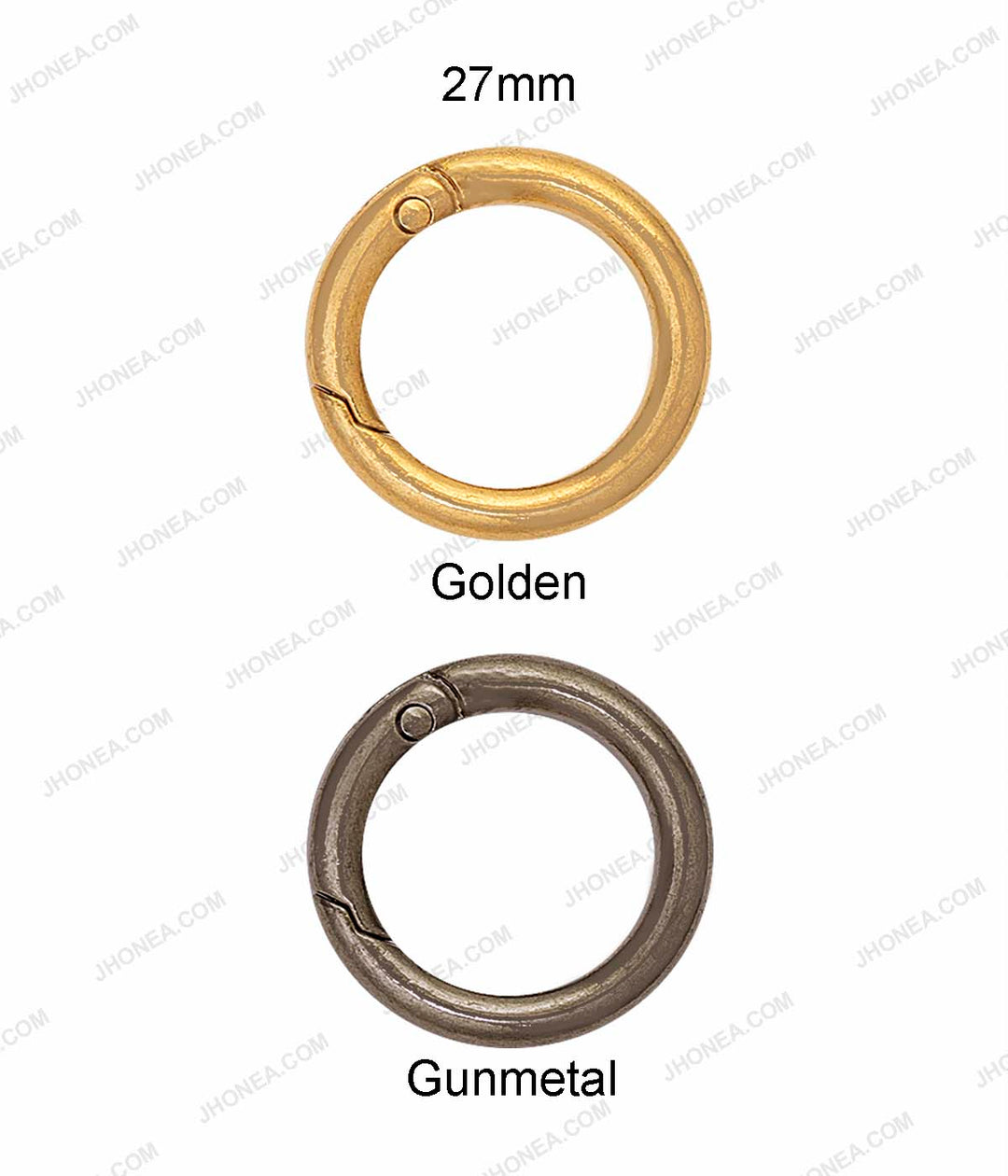 Golden & Gunmetal Connector Metal Closed Jump Rings