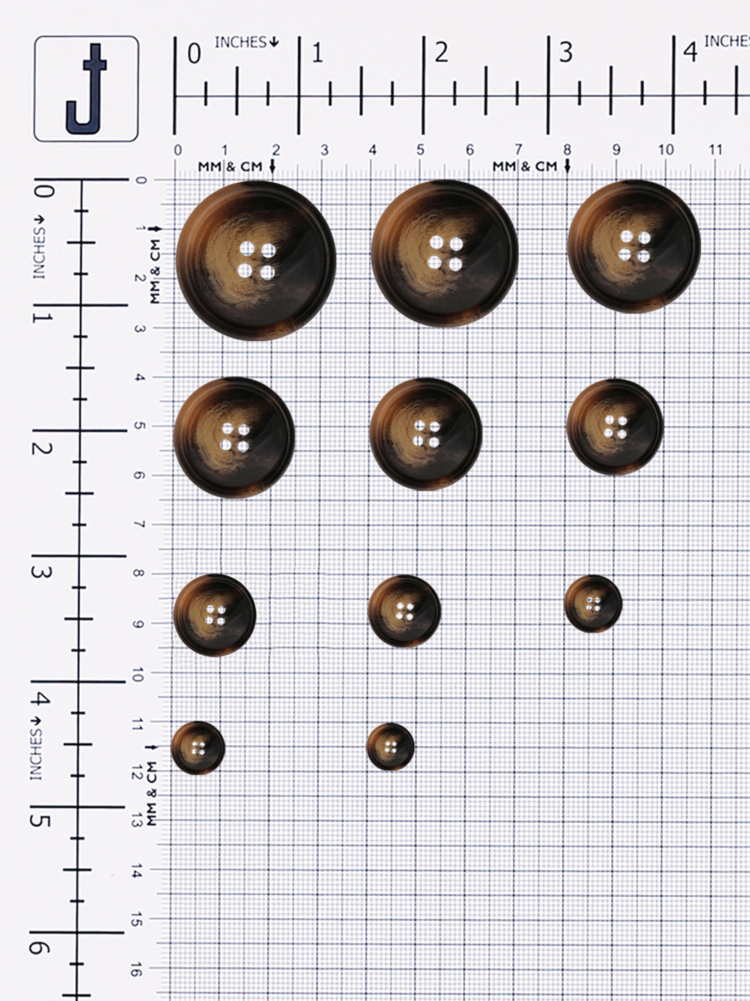 Round Shape Natural Color 4-Hole Blazer/Shirt Buttons