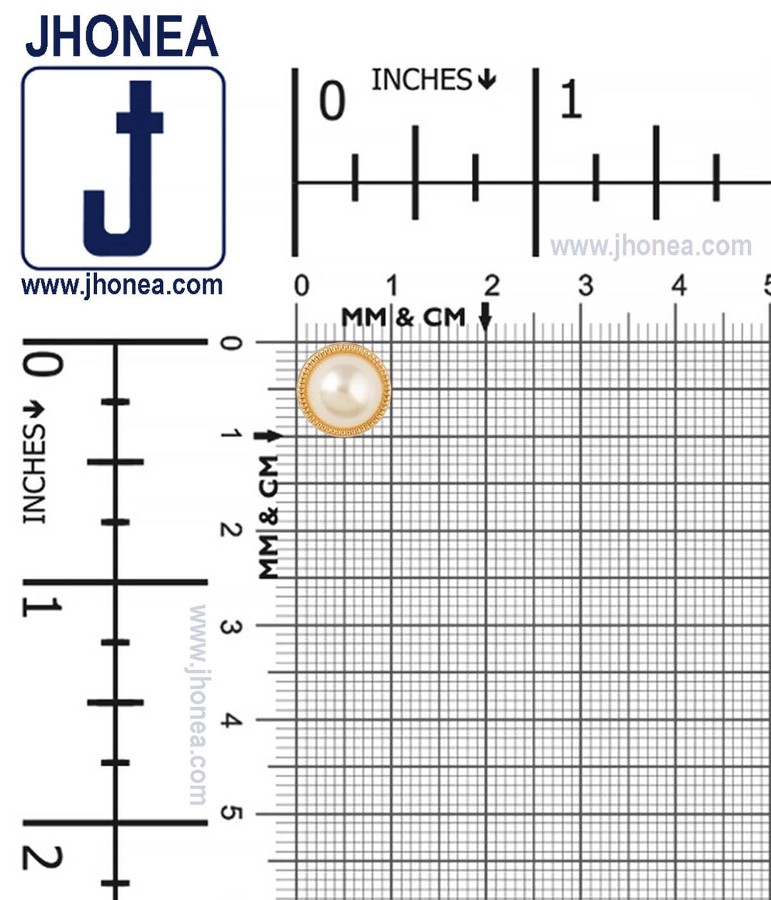 Shiny Gold & Shiny Silver Accent Border Dome Pearl Buttons