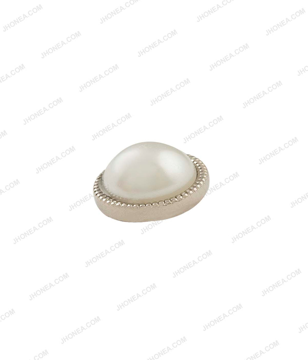 Shiny Gold & Shiny Silver Accent Border Dome Pearl Buttons