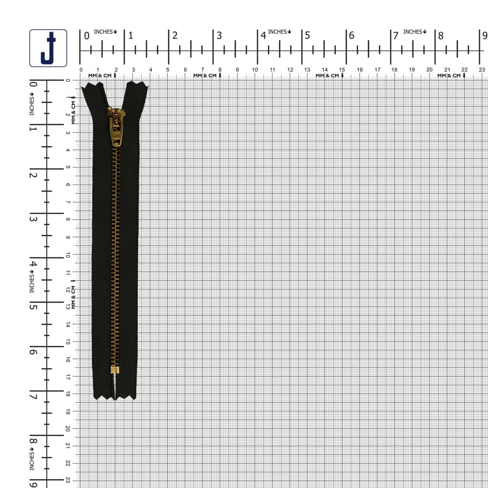 YKK- #5 Brass Closed-End 6inch YKK Jeans Zipper