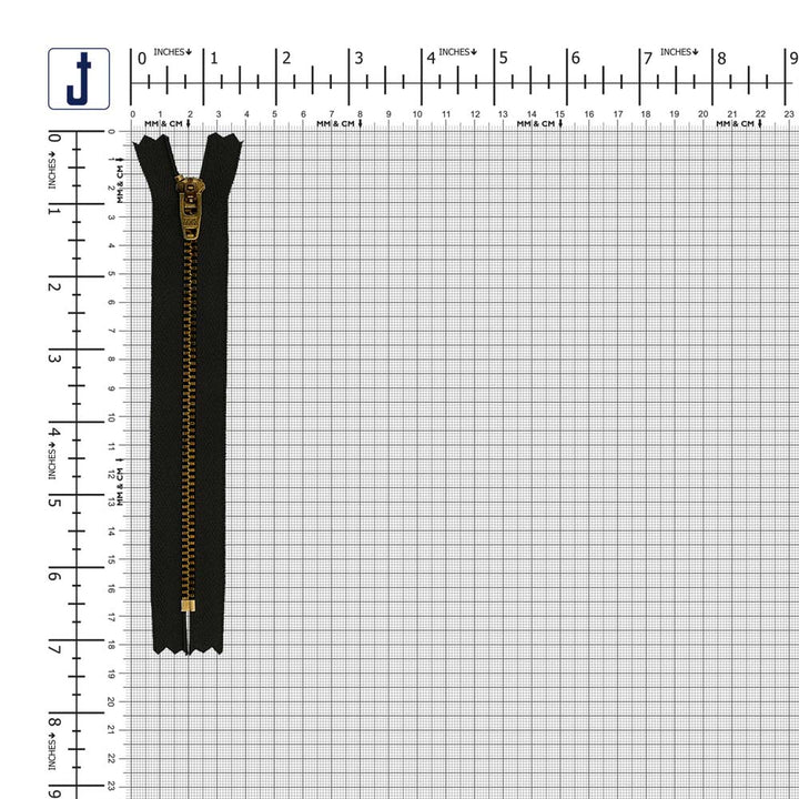 YKK- #5 Brass Closed-End 6inch YKK Jeans Zipper