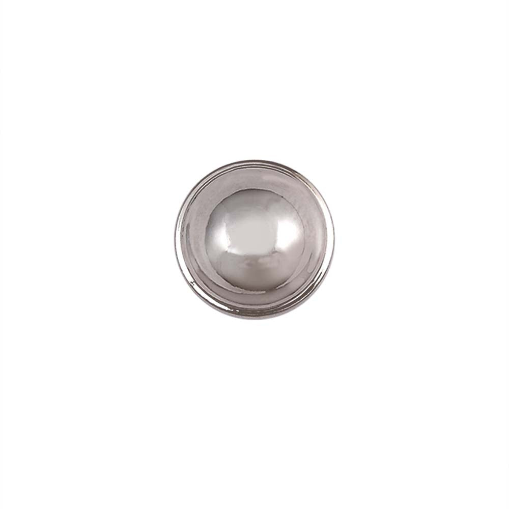 Shiny Silver Color Smooth Dome Surface 16L Shirt/Kurta Loop Buttons