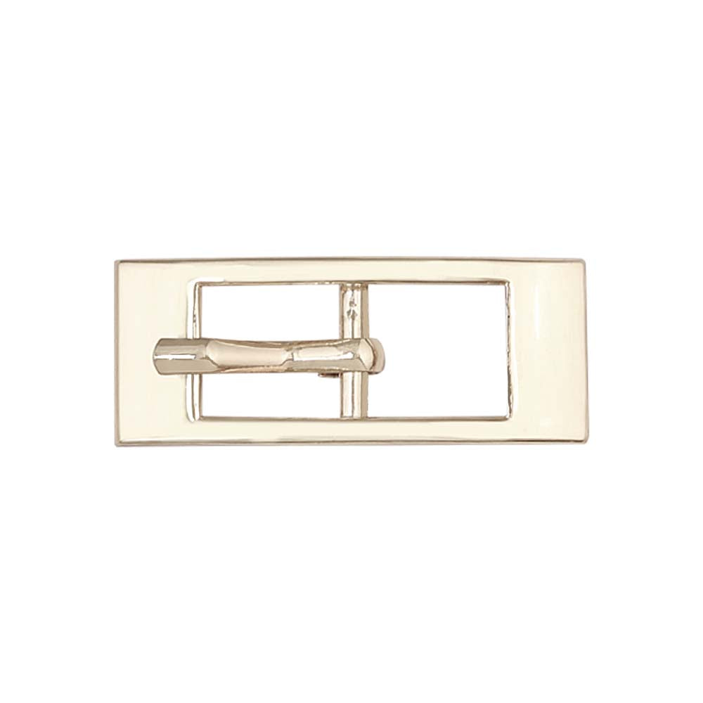 Shiny Light Gold Color Rectangular Frame Cinch Belt Buckle