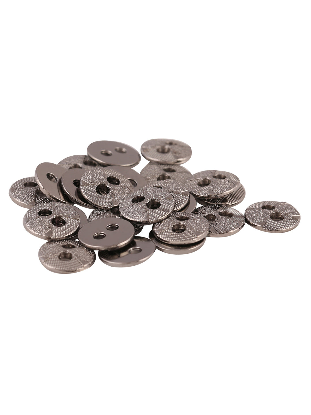Textured Surface Gunmetal Round Shape Shirt Button