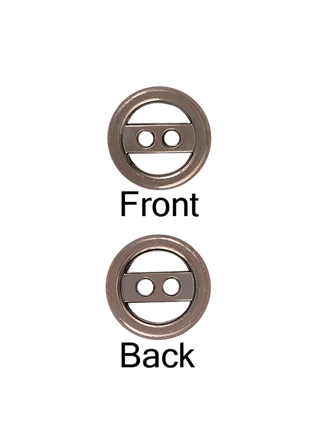 Round Ring Shape 2-Hole Decorative Metal Button