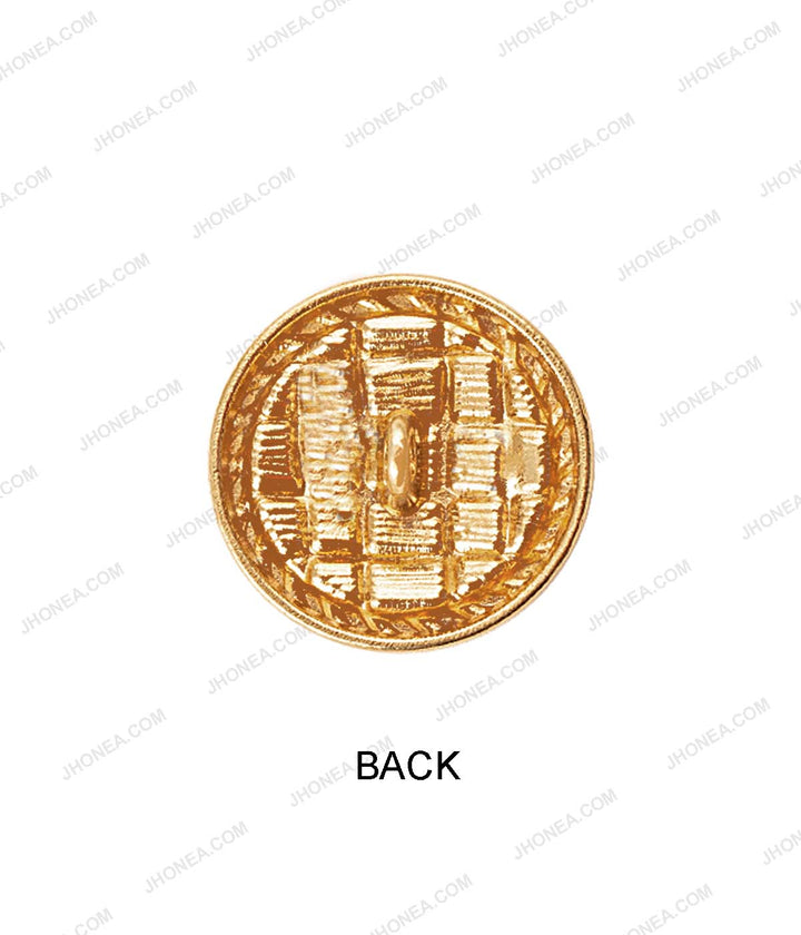 Antique Gold Checks Design Surface Coat Buttons