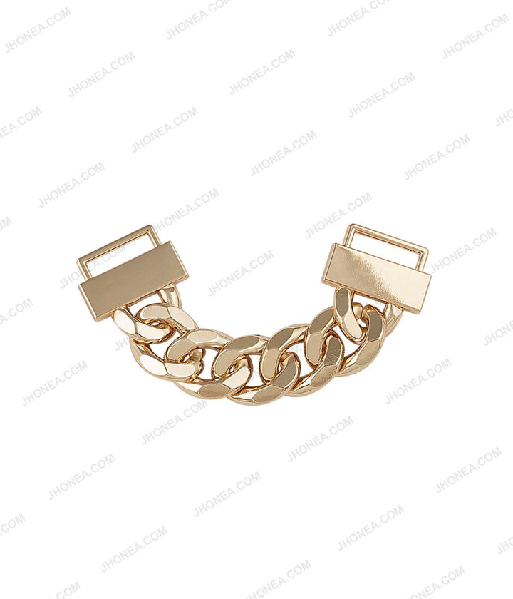 Chain Design Shiny Metal Fashion Belt Accessory