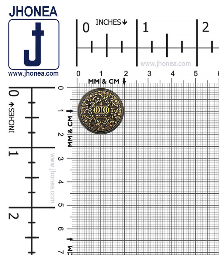 Metal Carving Engraved Ethnic Buttons For Oriental Dresses