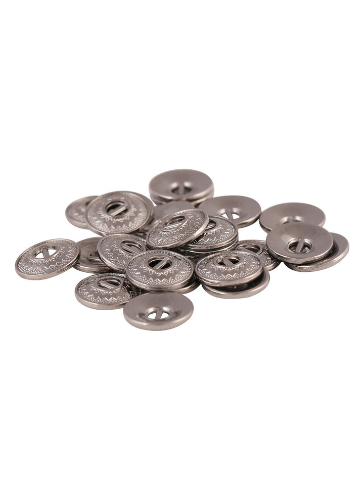 Very Unique Structure Engraved Design Gunmetal Shirt Button