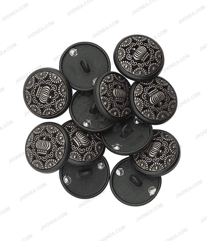 Metal Carving Engraved Ethnic Buttons For Oriental Dresses