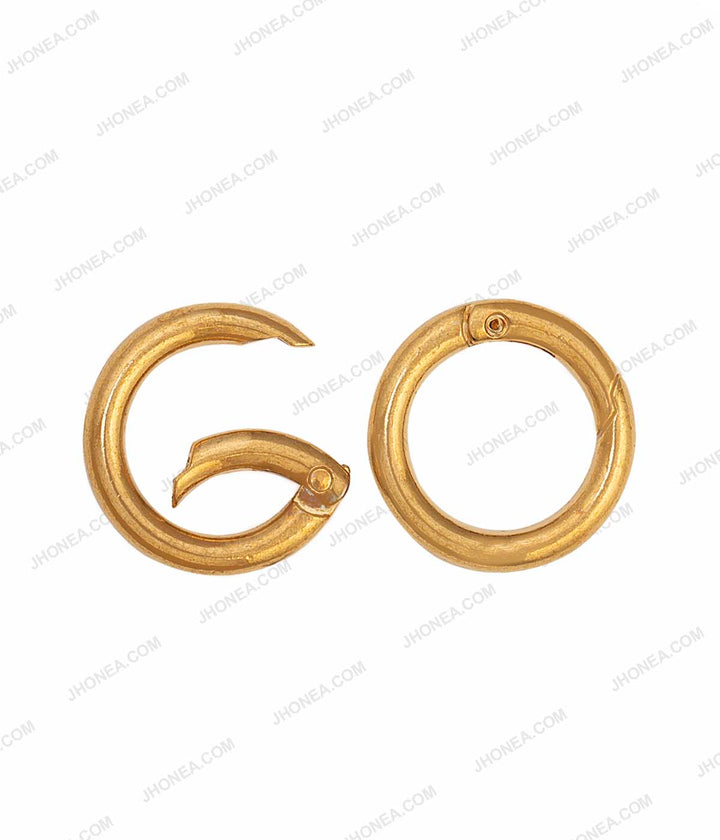 Golden & Gunmetal Connector Metal Closed Jump Rings