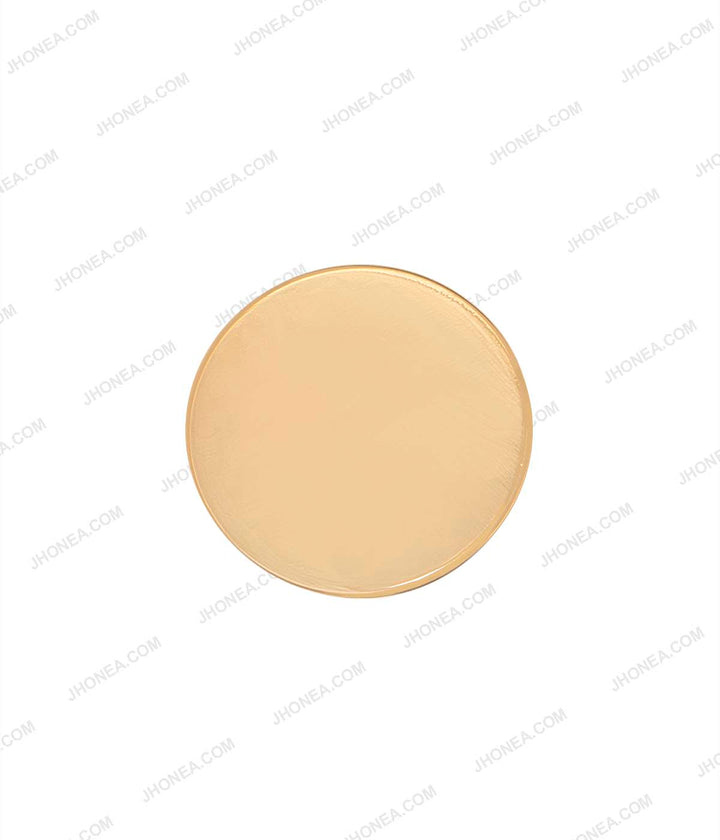Plain Basic Flat surface Shirt/Coat Classic Shank Metal Buttons in Shiny Gold Color