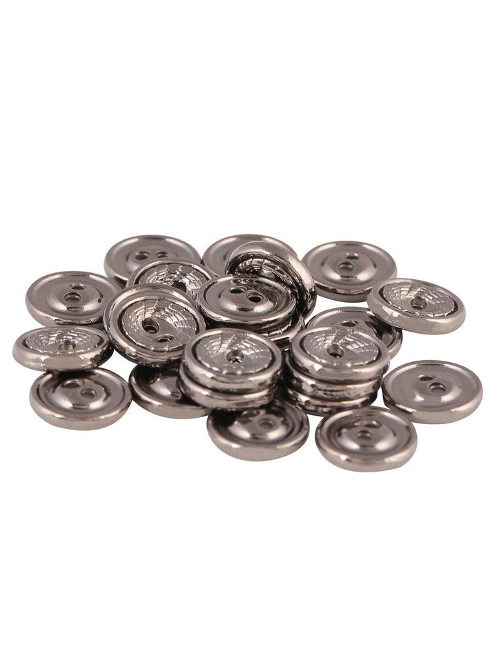 Premium 2-Hole Slight Hollow Round Shape Metal Buttons