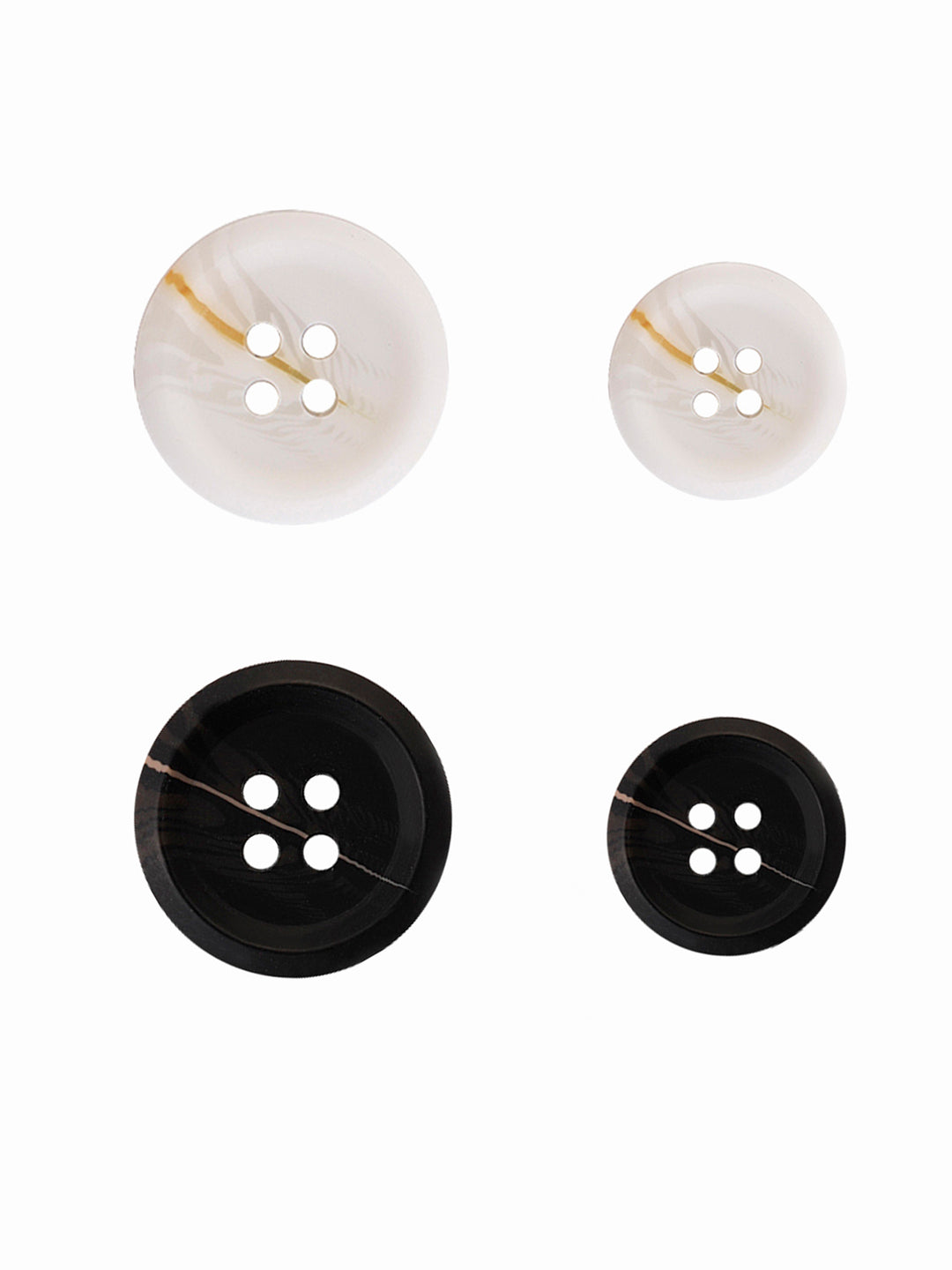 Shaded Horn & Bone Effect Black & White Blazer/Coat Button