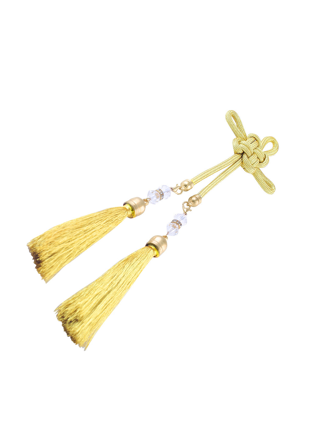 Pair of Detachable Golden Braided Cord Turk Knot Tassel