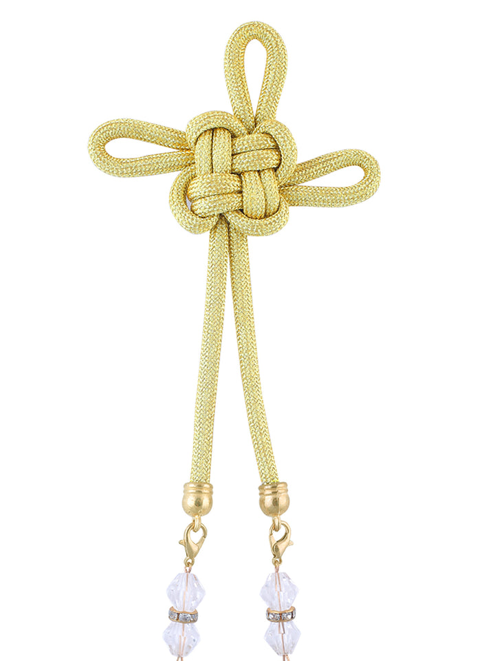 Pair of Detachable Golden Braided Cord Turk Knot Tassel