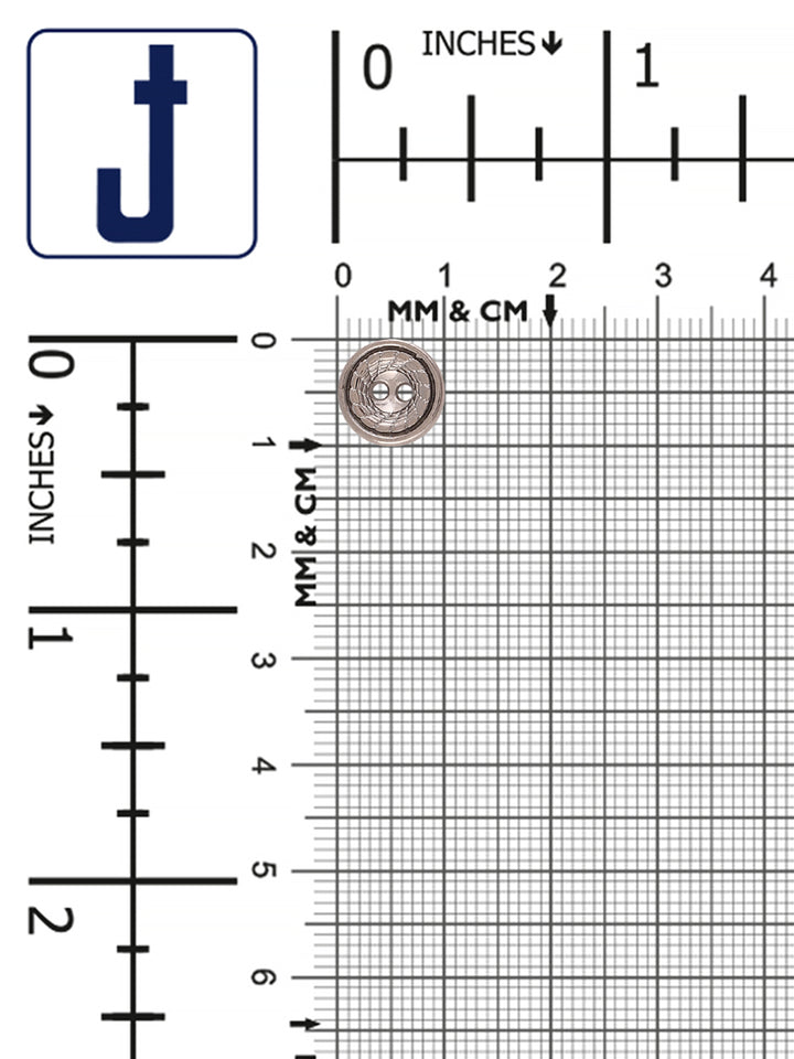 Premium 2-Hole Slight Hollow Round Shape Metal Buttons