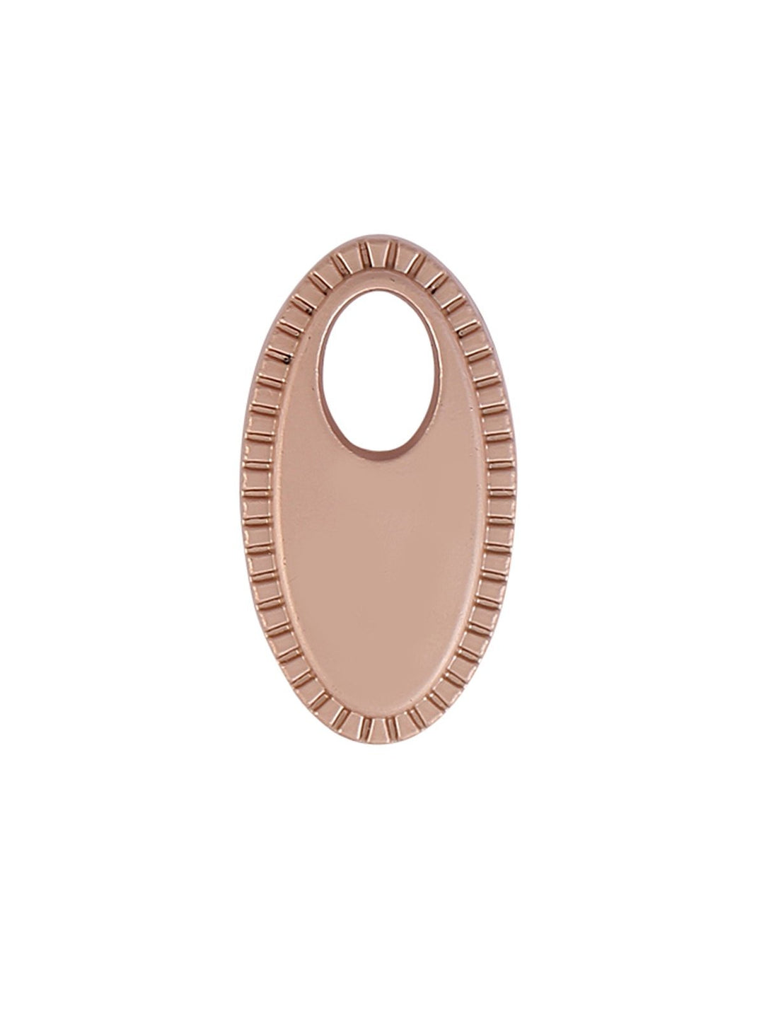 Exquisite Matte Finish 25mm (40L) Oval Shape Fancy Metal Button in Mette Gold Color