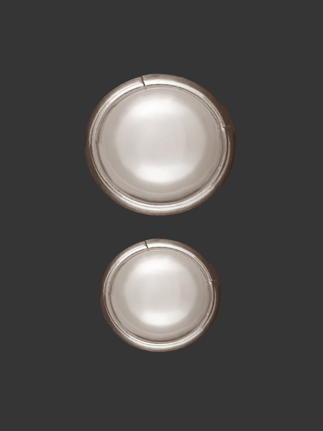 Shiny & Classy Round Shape Pearl Button in Silver Color