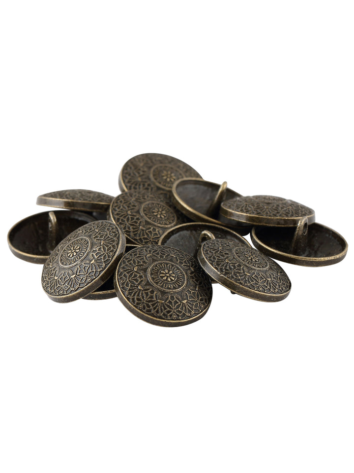 Antique Brass Mandala Design Sherwani Button