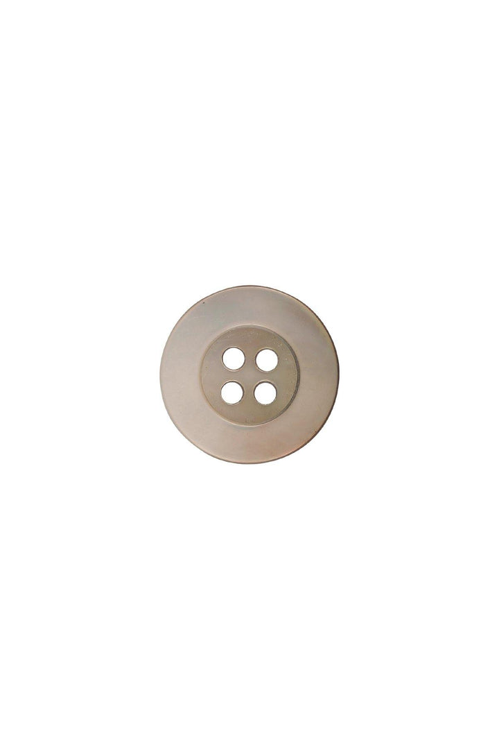 Round Shape Grey Colour 2-Hole Rounded Rim Button