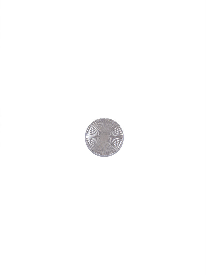 Round Shape with Engraved Lines Shank Metal Button