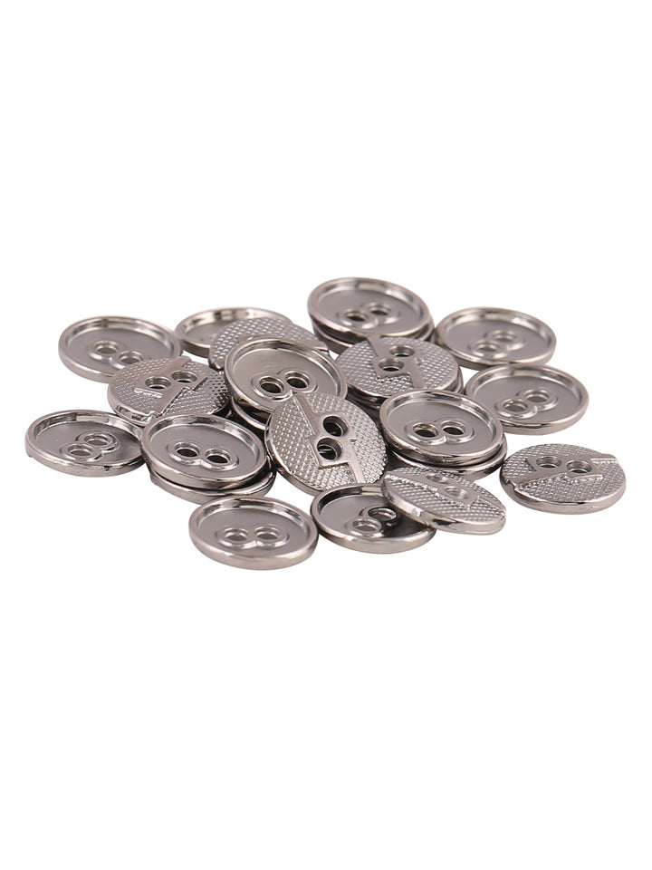 Square 2-Hole Round Shape Unique Surface Finish Shirt Button