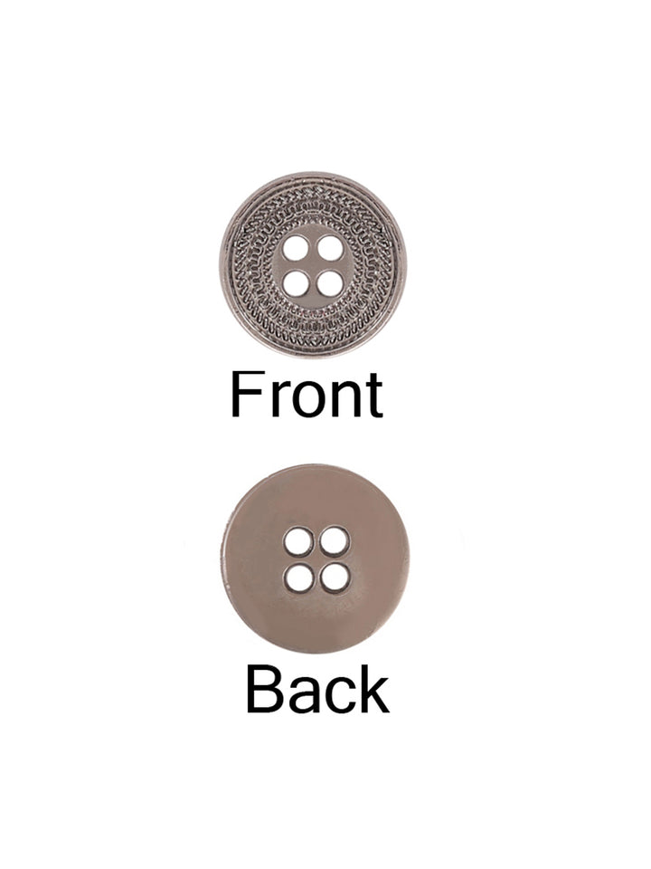Antique Finish Round Shape 4-Hole Sew on Metal Buttons