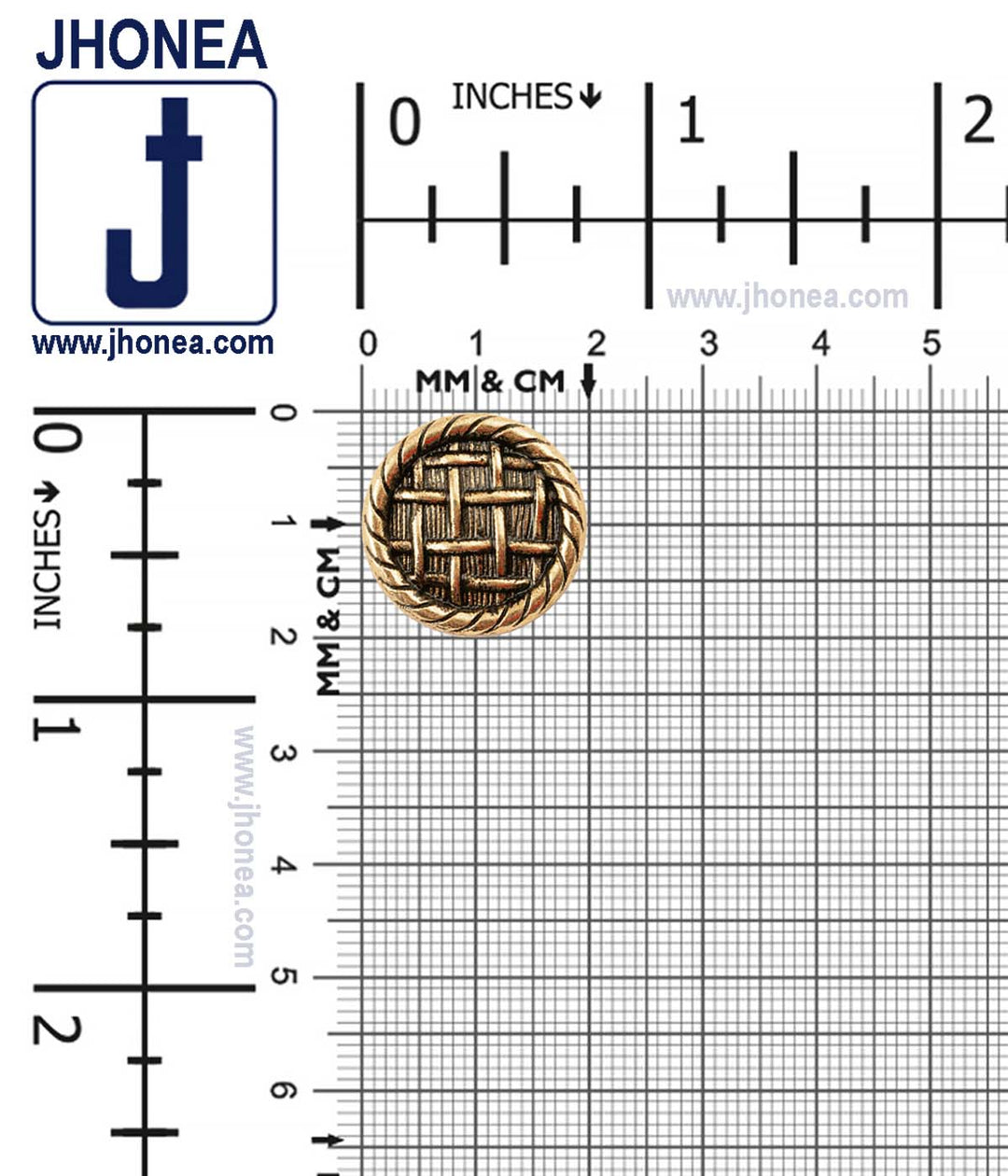 Antique Gold Checks Design Surface Coat Buttons