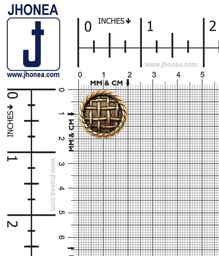 Antique Gold Checks Design Surface Coat Buttons