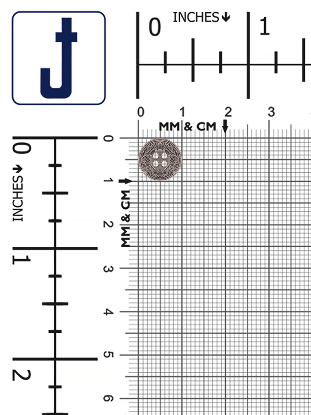 Antique Finish Round Shape 4-Hole Sew on Metal Buttons