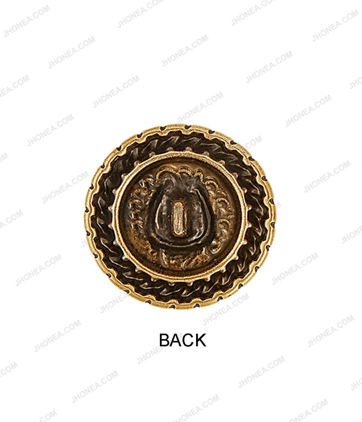 Horse-shoe Design Indo-Western Style Antique Metal Buttons