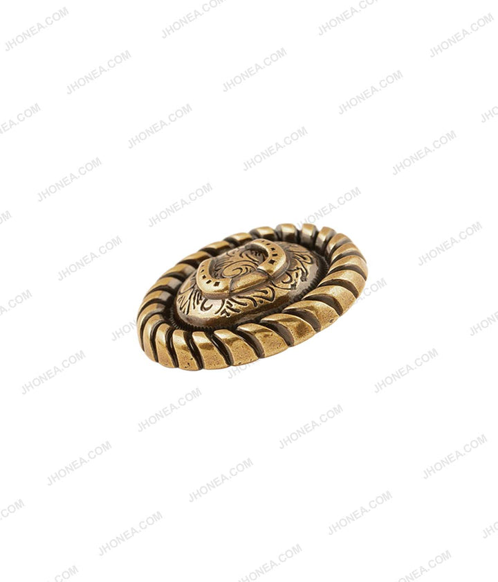 Horse-shoe Design Indo-Western Style Antique Metal Buttons