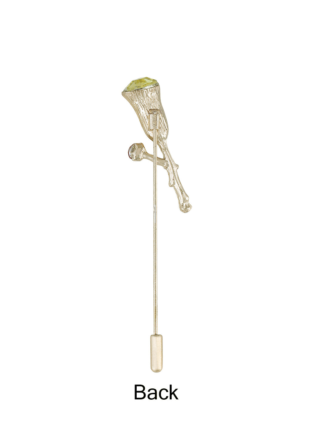 Shiny Light Gold Decorative Suit Lapel Pin