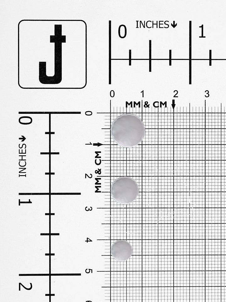 Shiny Silver Chrome Finish Fancy Shirt Button